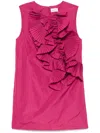 P.a.r.o.s.h Ruffled Accents Mini Dress In Purple