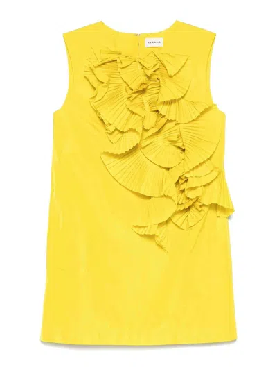 P.A.R.O.S.H VESTIDO CORTO - AMARILLO