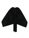 P.a.r.o.s.h Pimpy Self-tie Cape Jacket In Black