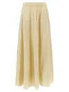 P.a.r.o.s.h Flared Design Skirt With Side Slit Pockets In Beige