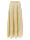 P.a.r.o.s.h Parosh Maxi Skirt With Gathered Elastic Waistband And Flowing Silhouette