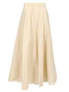 P.a.r.o.s.h Flared Design Skirt With Side Slit Pockets In Neutral