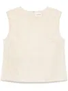 P.a.r.o.s.h Pimpy Taffeta Top In Neutrals