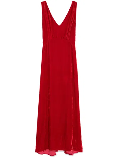 P.A.R.O.S.H PINK RELUR MAXI DRESS
