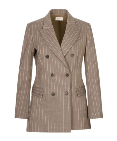 P.a.r.o.s.h Pinstripe Suit Jacket In Gray
