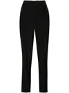 P.a.r.o.s.h Pinstripe Tapered Trousers In Black