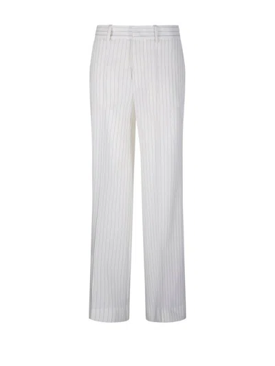 P.a.r.o.s.h Pinstriped Straight-leg Trousers In Burro