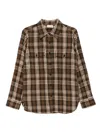 P.a.r.o.s.h . Plaid Button-up Shirt With Chest Pockets In Brown