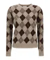 P.a.r.o.s.h Argyle-knit Sweater In Brown