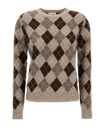 P.a.r.o.s.h Plaid-knit Sweater In Brown