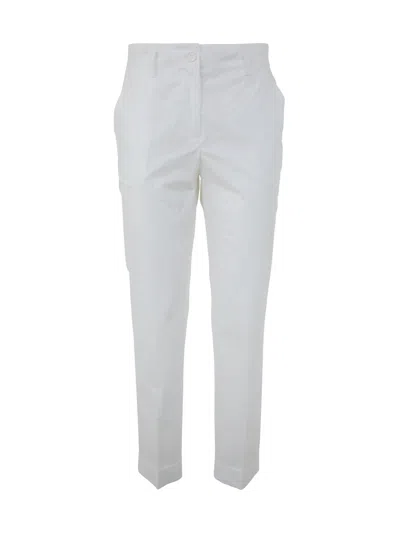 P.a.r.o.s.h Parosh Plain Cotton Trousers In White