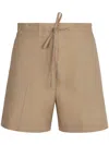 P.a.r.o.s.h . Bermuda Shorts With Drawstring Waist In Neutral