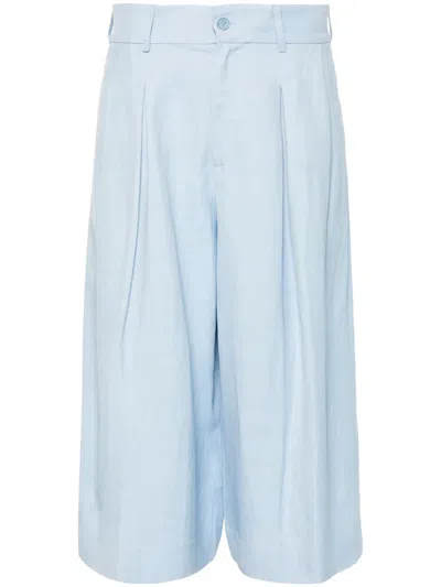 P.A.R.O.S.H PLEATED BELOW-KNEE SHORTS