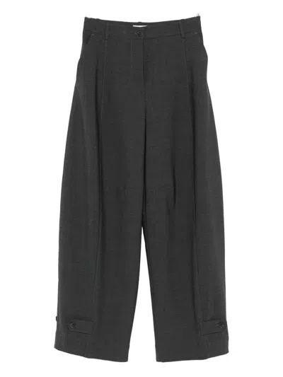 P.a.r.o.s.h Pleated Button-fastening Trousers In Gray