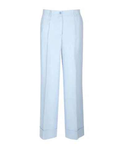 P.a.r.o.s.h Pleated Casual Pants On The Front In Blue
