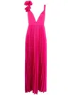 P.a.r.o.s.h P. A.r. O.s. H. Woman Maxi Dress Magenta Size M Polyester In Fuchsia