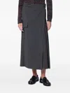P.a.r.o.s.h . Grey Wool Wrap Skirt In Gray