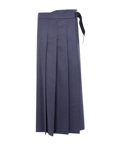 P.a.r.o.s.h Pleated Midi Skirt In Black