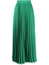P.a.r.o.s.h Pleated Midi Wrap Skirt In Green