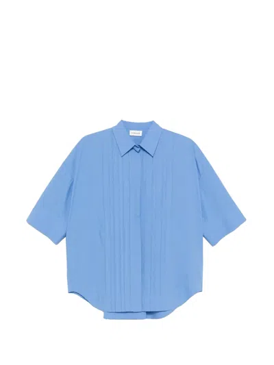 P.a.r.o.s.h Pleated Shirt In Blue