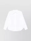 P.a.r.o.s.h Pleated Shirt With Lace And Collar In Neutrals