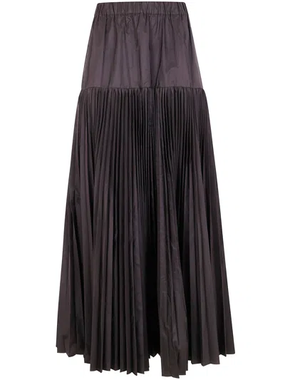 P.a.r.o.s.h Parosh Pleated Skirt In Black