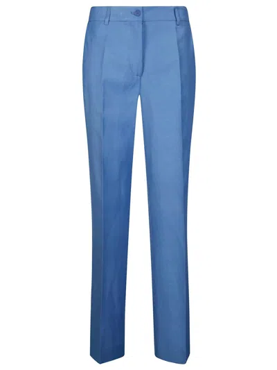 P.a.r.o.s.h Pleated Straight-leg Trousers In Blu Cielo