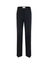 P.a.r.o.s.h Black Gabardine Trousers In Black