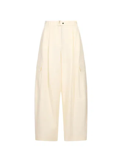 P.a.r.o.s.h Pleated Tapered Pants In Neutral
