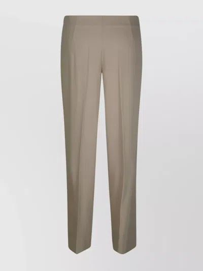 P.a.r.o.s.h Pleated Trousers With Belt Loops And Side Pockets In Gray