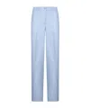 P.a.r.o.s.h . Pleated Wide-leg Trousers In Blue