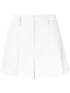 P.a.r.o.s.h Pleated Wool-blend Mini Skirt In White