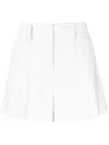 P.a.r.o.s.h Pleated Wool-blend Mini Skirt In White