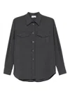 P.a.r.o.s.h Pocket Buttoned Shirt In Gray