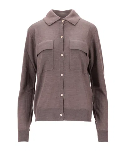 P.a.r.o.s.h Pocket Cardigan In Brown