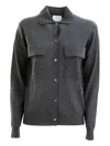 P.a.r.o.s.h Parosh Sophisticated Virgin Wool Blend Shirt With Classic Collar And Box-pleat Detail In Gray