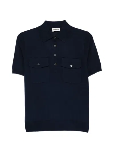 P.a.r.o.s.h Pocket Knitted Polo Top In Black