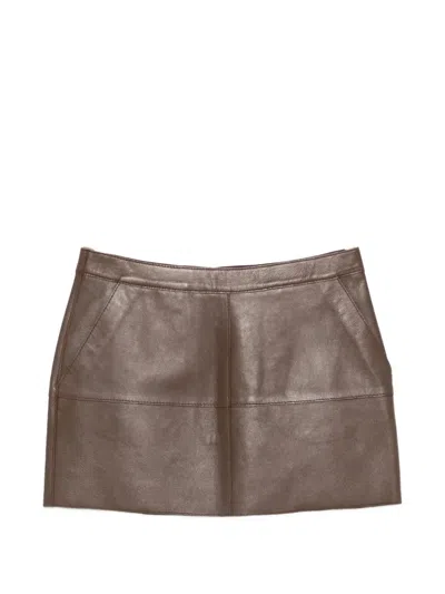 P.a.r.o.s.h Pocket Mini Skirt In Brown