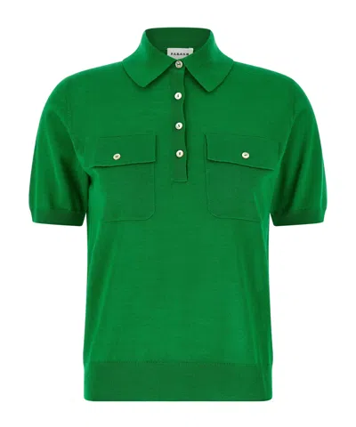 P.a.r.o.s.h Pocket Polo Top In Green