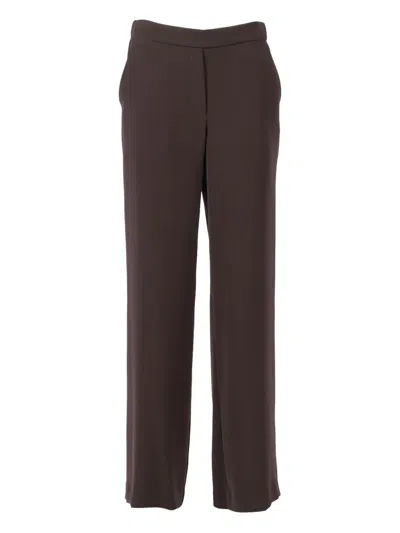 P.a.r.o.s.h Pocket Wide-leg Trousers In Brown