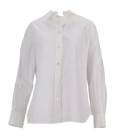 P.a.r.o.s.h Point-collar Cotton Shirt In White