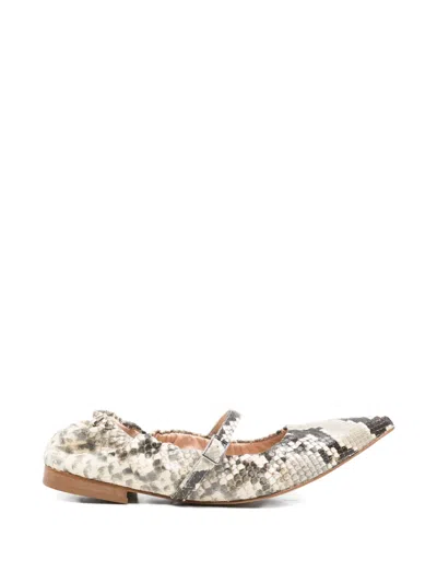 P.a.r.o.s.h Pointed-toe Ballerina Shoes In Animal Print