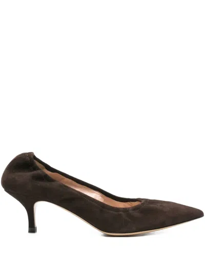 P.A.R.O.S.H POINTED-TOE KITTEN-HEEL PUMPS