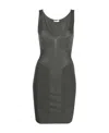 P.a.r.o.s.h Pointelle-knit Semi-sheer Dress In Black