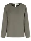 P.a.r.o.s.h Poker Grey Polyester Blouse In Gray