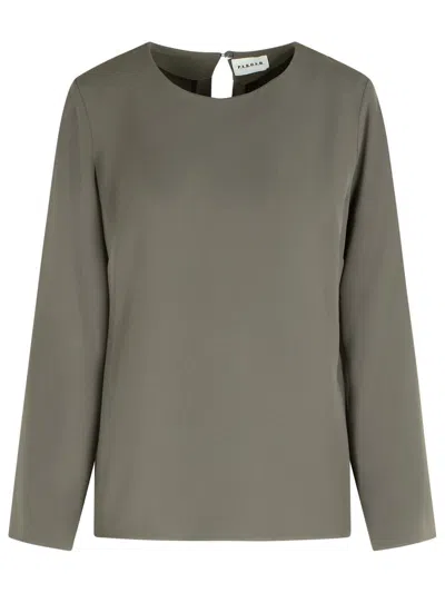 P.A.R.O.S.H P.A.R.O.S.H. 'POKER' GREY POLYESTER BLOUSE