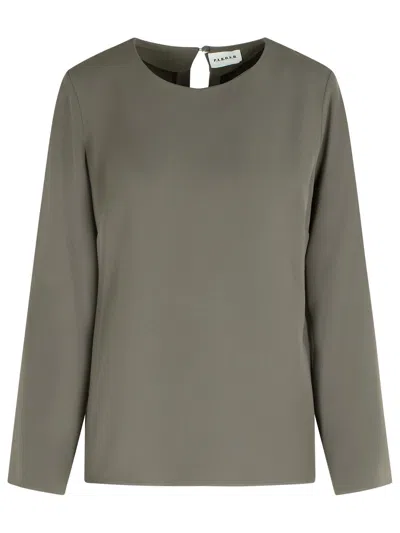 P.a.r.o.s.h Poker Grey Polyester Blouse In Gray