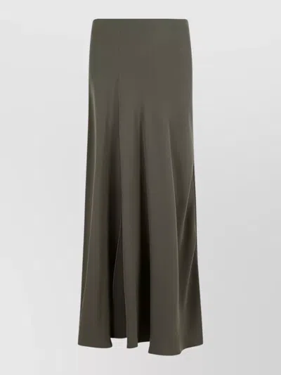 P.a.r.o.s.h Poker Long Skirt Flared High Waist Detail In Gray