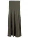 P.a.r.o.s.h Poker Long Skirt In Grey Polyester In Green