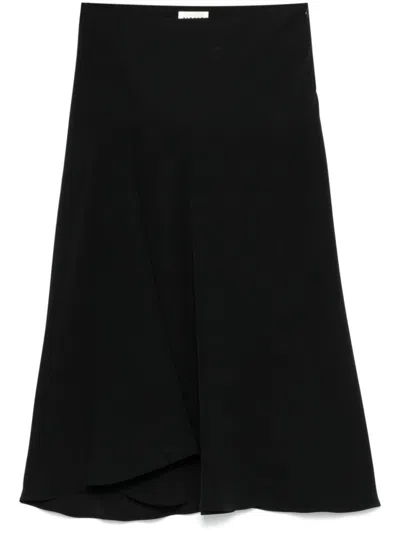 P.a.r.o.s.h Poker Midi Skirt In Black